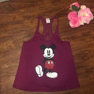 mickey mouse burgundy tank
